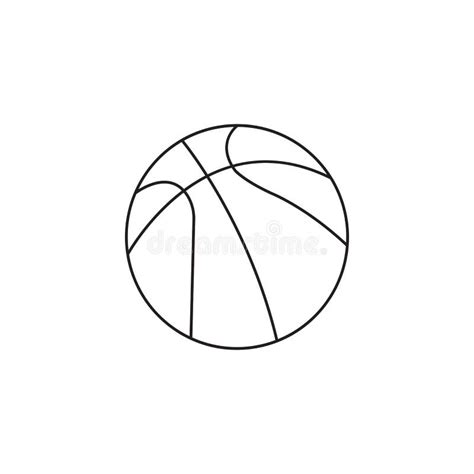 Linha ícone Da Bola Do Basquetebol Esporte Gráficos De Vetor