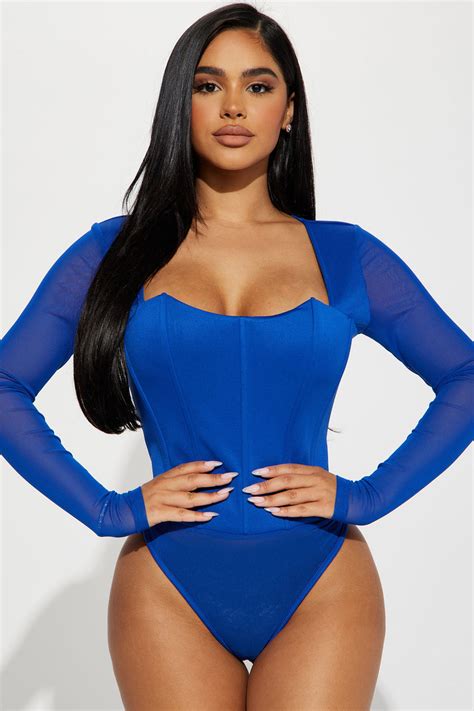 Heart On Lock Corset Bodysuit Royal Fashion Nova Bodysuits