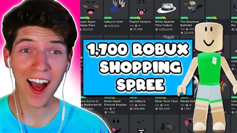 Girls 1700 Robux Shopping Spree Youtube