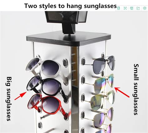 Metal Optical Display Stand Rotating Wall Cabinet Sunglasses Display