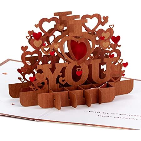 Amazon Hallmark Signature Paper Wonder Wood Pop Up Valentines Day