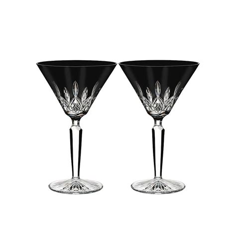 Waterford Crystal Set Of 2 Lismore Black Martini Glasses In 2022 Waterford Crystal Lismore