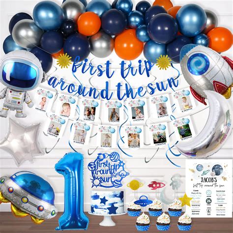 Buy First Trip Around The Sun Birthday Decorations Hombae Launch Space