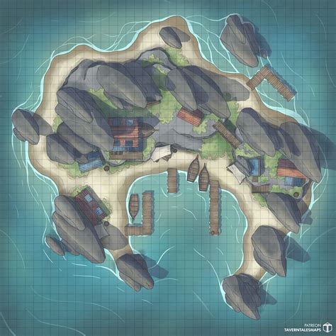 Discover more like Battlemaps: Pirate Hideout Island [40x40] and
