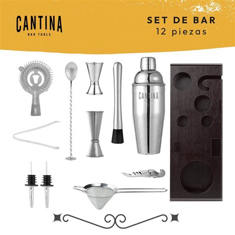 Ripley Juego Coctelera Set Utensilios Bar Inoxidable Pzs