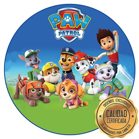 Lámina Paw Patrol Personajes Campo Red Zanetti