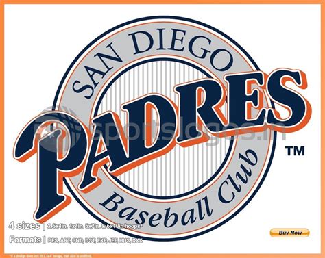 San Diego Padres - 1991, National League, Baseball Sports Embroidery Logo in 4 sizes