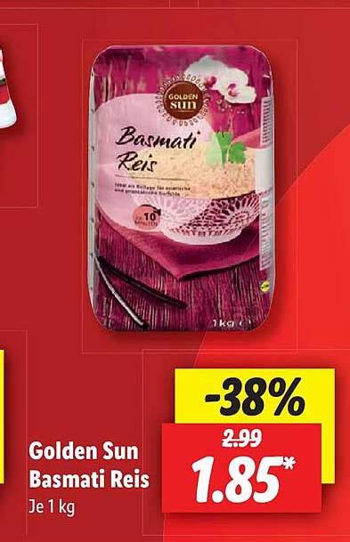 Golden Sun Basmati Reis Angebot Bei Lidl Prospekte De