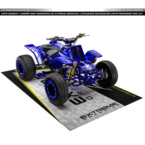 Adhesivos Quad Yamaha Banshee Line Azul Negro Extremegraphics Es