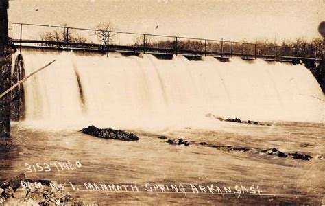 Mammoth Springs Arkansas Dam Falls Real Photo Antique Postcard K102162 ...