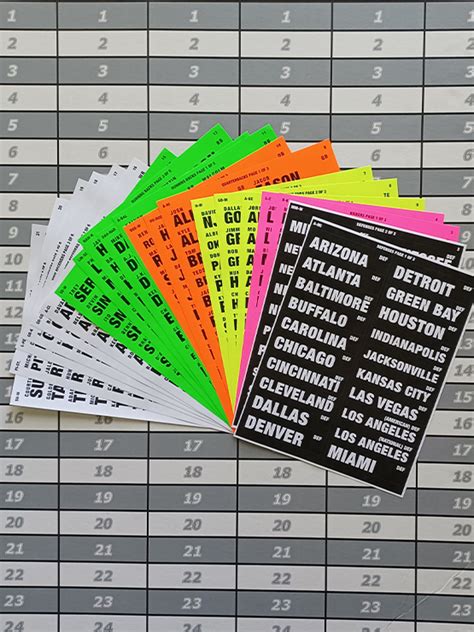 420 Color Coded Fantasy Football Player Labels 2024 Draft Kit