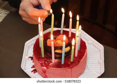 Birthday Cake Burning Candles Stock Photo 1313091923 | Shutterstock