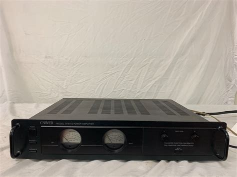 Carver Tfm 15 2 Channel Power Amplifier Nice Vu Meters Works Great Ebay