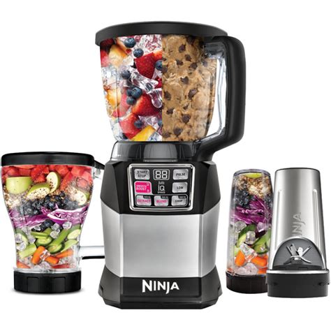 Ninja Bl491 Nutri Auto Iq 1200 Watts Compact System 6 Speed Blender Blacksilver