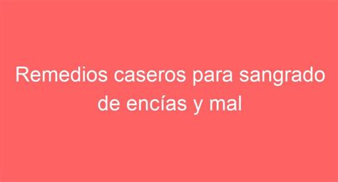 Remedios Caseros Para Sangrado De Encías Y Mal Aliento Soluciones