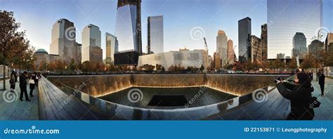 Memorial Pools Panorama At National 9/11 Memorial Editorial Photo ...