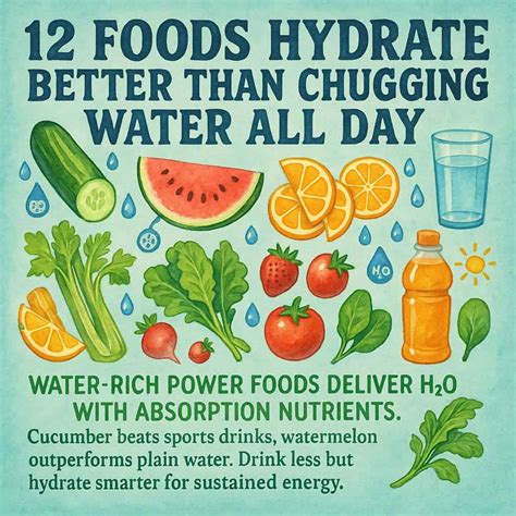 water rich foods  hydrate    glasses  water