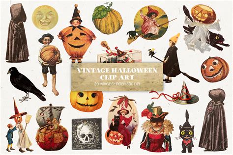 Vintage Halloween Clip Art Graphic By Patterns For Dessert · Creative