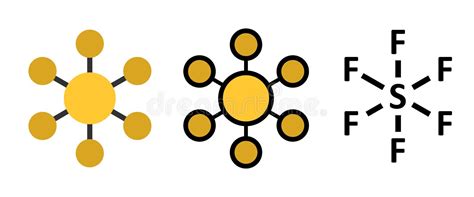 Sulfur Hexafluoride Molecule, Structural Chemical Formula, Ball-and ...