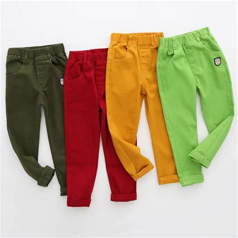 3 12 Y Kids Boys Pants Trousers Children Boy Clothes Elastic Cotton