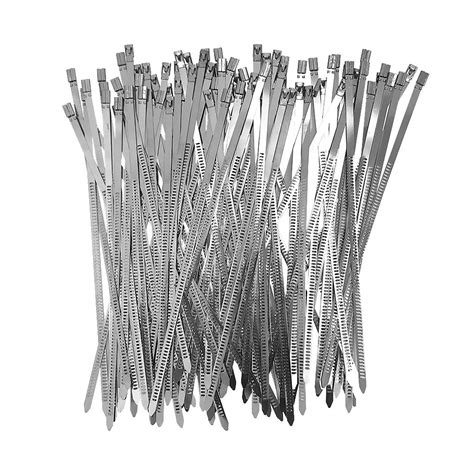 Snapklik 100pcs Heavy Duty 304 Stainless Steel Cable Ties Wrap