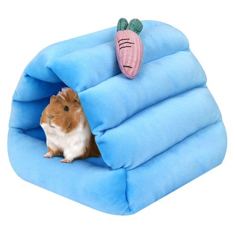 Upgraded Hamster House Hammocks Blue Guinea Pig Bed Hideout Mouse Rat