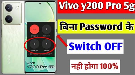 Vivo Y Pro G Switch Off Password Setting Vivo Y Pro G Power Off