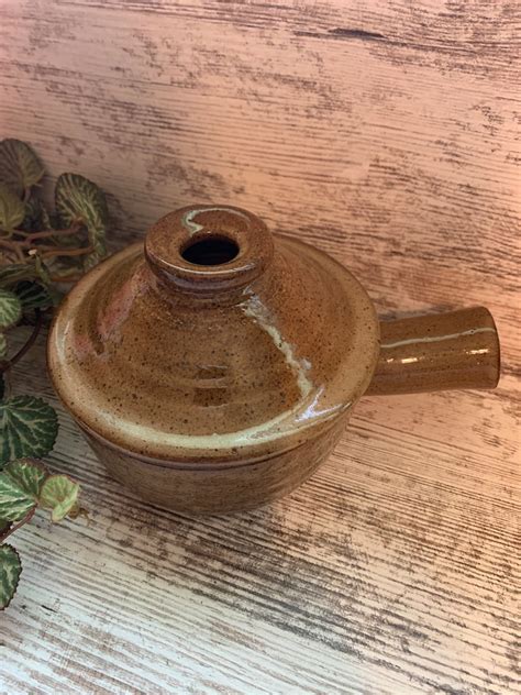 Wood Stove Steamer Pot Rustic Primitive Pottery Stoneware Pot Etsy