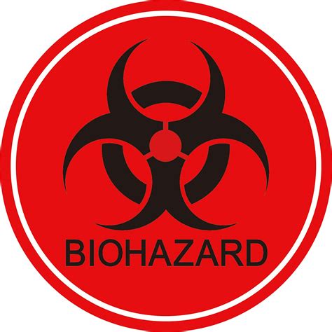 Buy Biohazard Warning Stickers Pack Of 10 5” Round Red Biohazard