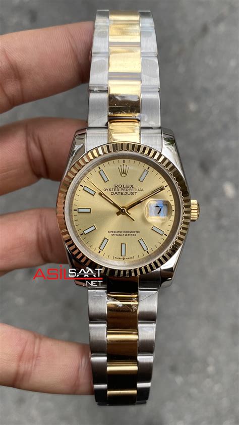 Rolex Datejust Mm Kad N Saati Ampanya Kadran Oyster