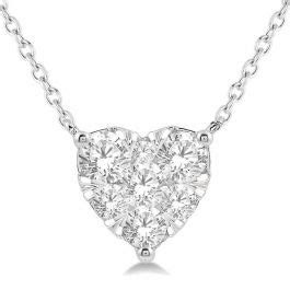 Heart Shape Shine Bright Essential Diamond Necklace Dunkin S Diamonds