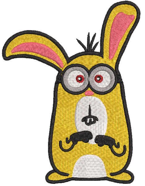 Minion bunny embroidery design