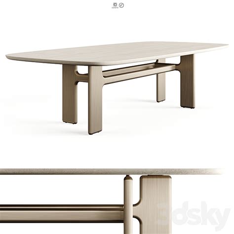 Bonaldo HIPPOS Travertino Table Table 3D Model