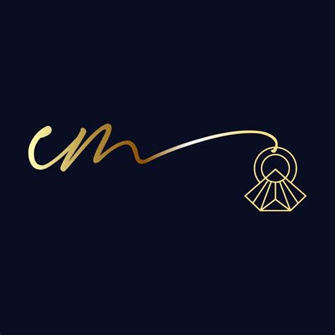 Premium Vector Cm Initial Logo Wedding Handwriting Jewelry Logo