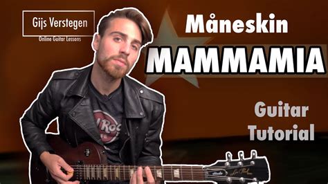 Måneskin Mammamia Electric Guitar Lessontutorial Youtube