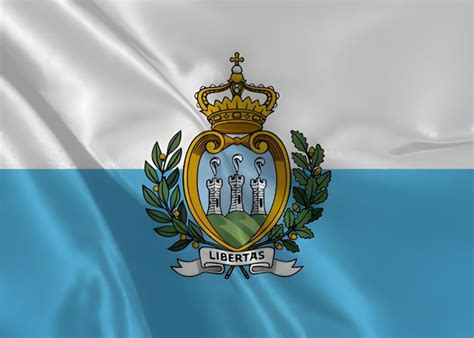 Premium Photo Waving Silk Flag Of San Marino