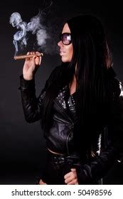 Image Sexy Brunette Smoking Stock Photo Shutterstock