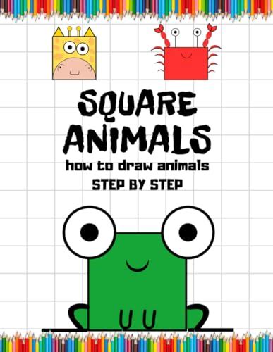 SQUARE ANIMALS how to draw animals STEP BY STEP: How to draw animals, easy and simple animal ...