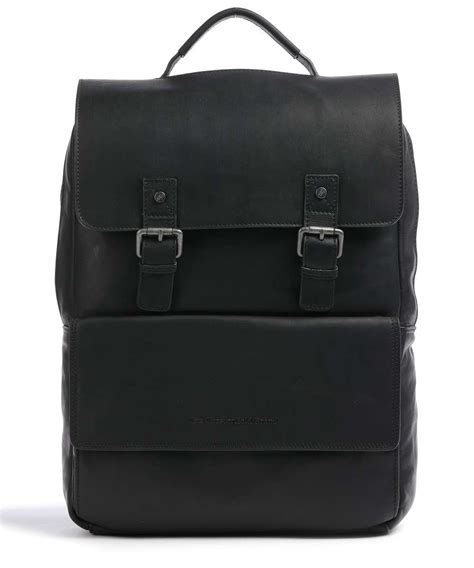 The Chesterfield Brand Malta Rucksack Pull Up Rindsleder Schwarz