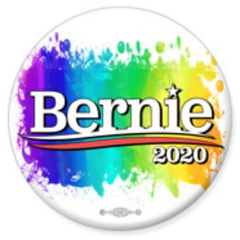 Bernie Sanders 2020 Rainbow Campaign Button At Sticker Shoppe