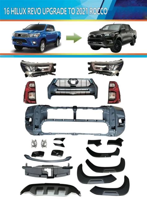 Hilux Revo Body Kits Front Bumper Guard Upgrade To Rocco For Toyota