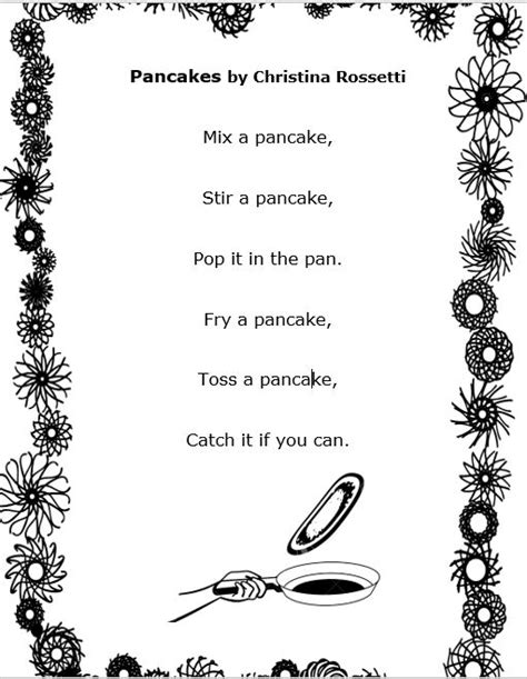 Pancake Poem Scholes Elmet Primary School Leeds