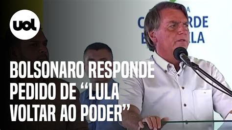 Bolsonaro Responde Pessoa Que Pede A Volta De Lula ‘quando Os Bons Se Dividem Os Maus Vencem