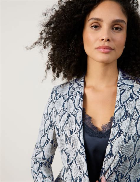 Modischer Blazer Mit Schlangendessin In Blau GERRY WEBER