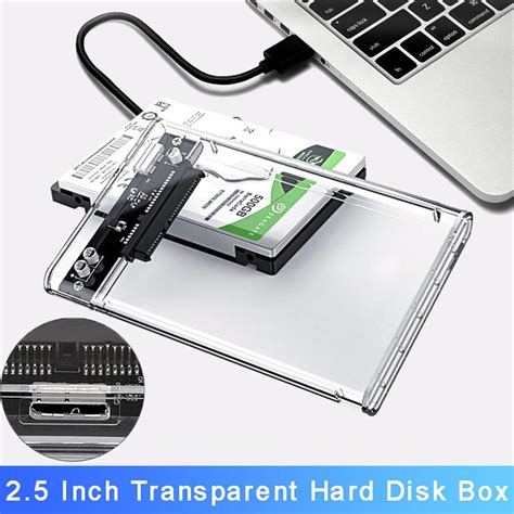 Купить 2,5-дюймовый прозрачный чехол для жесткого диска Caddy Box SSD ...