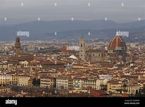 Cityscape Of The City Of Florence And Dom Santa Maria Del Fiore From