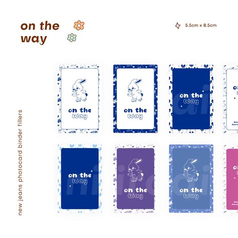 New Jeans Photocard Binder Fillers Placeholders Kpop Design Set 50