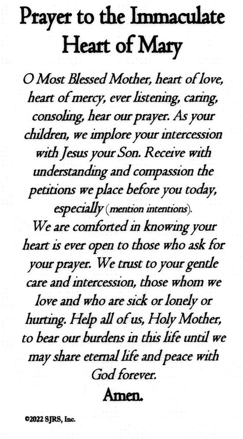 Prayer To The Ihm Funeral Memorial Laminated Prayer Cards Pack Of 60 Catholic Pictures