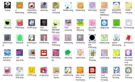 bfb icons so far by ConCloud2017 on DeviantArt