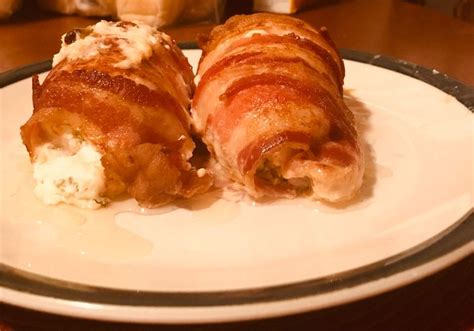 Bacon Wrapped Cream Cheese Stuffed Chicken Breast Delish Grandmas